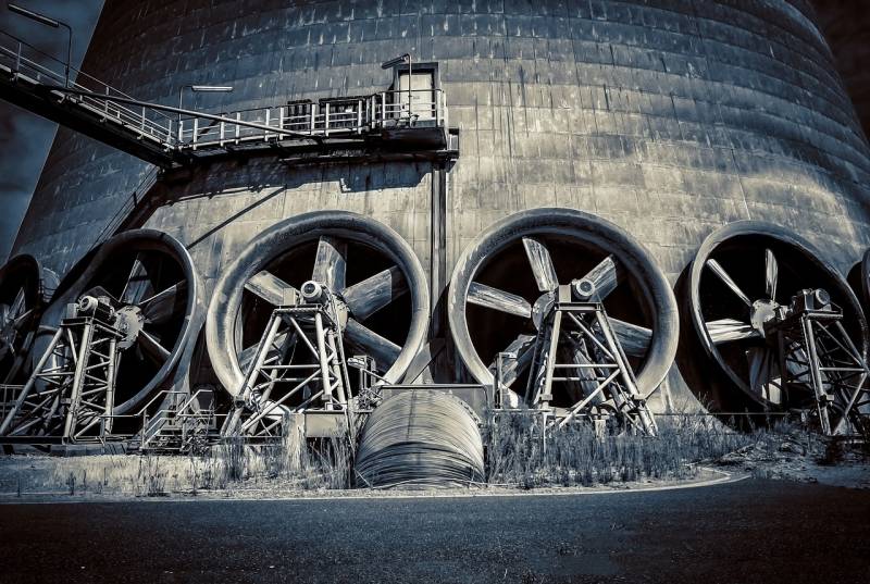 Équilibrage et maintenance industriel d'aéroréfrigérant sur site à Sisteron dans les Alpes de Haute Provence.